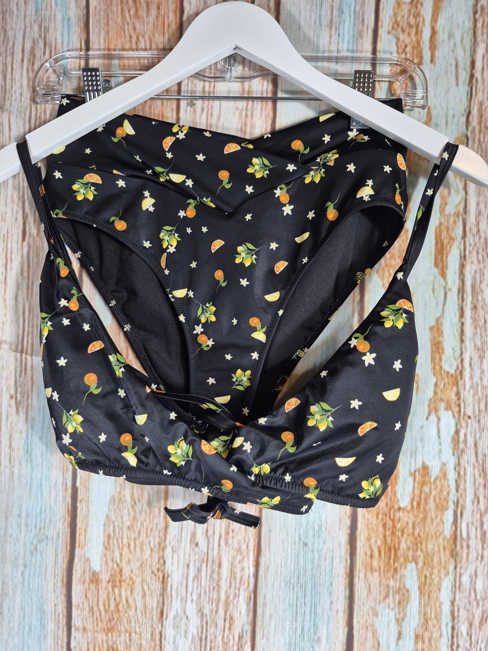 PINK Victoria's Secret Black Citrus Print Bikini Set